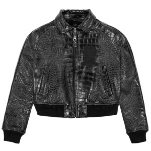 AVIREX WOMEN’S LIMITED EDITION CROPPED CROC ICON JACKET